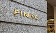 The sign of the Pinko store in Via Monte Napoleone in Milan, Italy, on May 30 2019. Pinko...