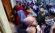 People filled Train Station at Senen-Jakarta for Homecoming celebrating with familiest at...
