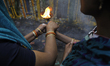 Indian Hindu devotees of Lord Shiva during a religious procession to mark the Hindu festiv...