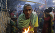 Indian Hindu devotees of Lord Shiva during a religious procession to mark the Hindu festiv...