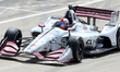 Rookie Santino Ferrucci (19) of Dale Coyne Racing leaves the pit for the race track during...