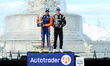 Scott Dixon (L), winner of Dual II race and Josef Newgarden (R), winner of the Dual I race...