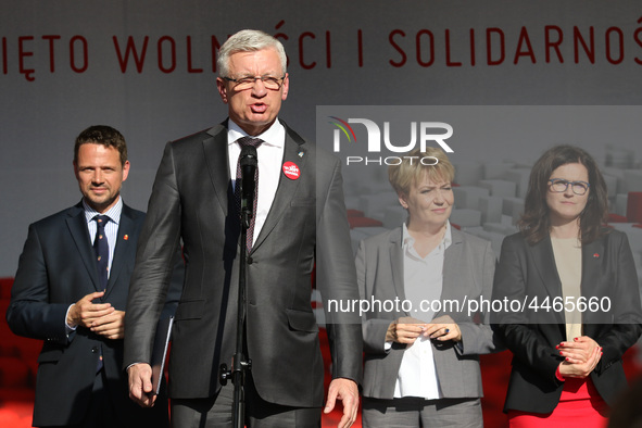 Mayor of Poznan Jacek Jaskowiak during the rally on the Dlugi Targ street is seen in Gdansk, Poland on 4th June 2019 Freedom and Solidarity... by Michal Fludra/NurPhoto