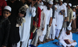 A Muslim man reads the Quran during Eid al-Fitr at a mosque in Mumbai, India on 05 June 20...