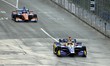 Alexander Rossi (27) of United States and Andretti Autosport is chased by Scott Dixon (9)...