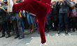 Performers in London's Chinese New Year Parade 2015 on Charing Cross Road, London, England...