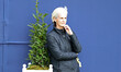 Judy Murray watches over Andy Murray's training session during the Fever Tree Tennis Champ...