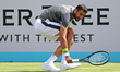 Marin Cilic (CRO) gets down to business during the Fever Tree Tennis Championships at the...