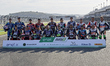 Official photo with all the pilots (L-R) Lorenzo Savadori (32) and Matteo Ferrari (11) of...