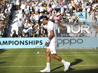 Feliciano Lopez of Spain is pictured during the semi-final of ATP Fever-Tree Championships tennis tournament at Queen's Club in west London... by Alberto Pezzali/NurPhoto