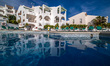Swimming pool during the day and night at a luxury all-inclusive holidays hotel with view...