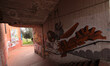 Street art in the metro station Santa Maria del Soccorso, in Rome, on February 26 2015 
