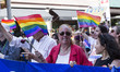 Manhattan Borough President Gale Brewer marches at the annual Pride Parade on Sunday, June...
