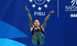 Chunting Wu (CHN) competes in women's 1m springboard final at Napoli 2019 Summer Universia...