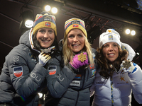 CROSS-COUNTRY - 30km, Ladies (Classic)
Mass Start podium - Norway's  BJOERGEN  Marit and Therese Johaug, and Sweden's KALLA Charlotte .
FIS...