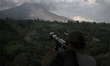 Residents of Mount Sinabung monitor activity using binoculars mount monitors in Karo, Suma...