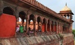 Muslim women offer prayers at historic Jama Masjid in Old Delhi, India, on 7 July 2019. 