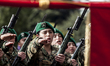 Women soldiers participate in the military ceremony in Osorno, Chile. on 9 july 2019. 
Th...