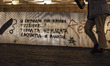Grafitti "the period of crisis is over! End of lies. Freedom or Death" together with the a...
