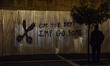 Grafitti "IMF go home"  in Athens at the Academy