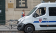 Police in front of the Ministry of Ecological and Solidarity Transition of François de Rug...