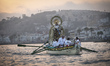 Celebration of the patroness of the fishermen, "La virgen del Carmen", on the coast of the...