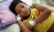Children suffering from dengue at the Holy Family Hospital in Dhaka, Bangladesh, on 20 Jul...