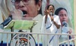 West Bengal Chief minister and TMC Supremo Mamata Banerjee deliver her speech during the m...