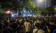 A General View showing Protester outside a Police Station in Hong Kong on July 30, 2019, P...