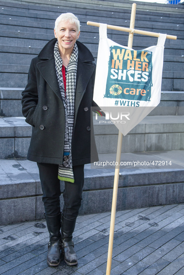 Annie Lennox supports International Womens Day on 08/03/2015 at The Scoop, London. Leading feminists join 21st century Suffragettes led by t...