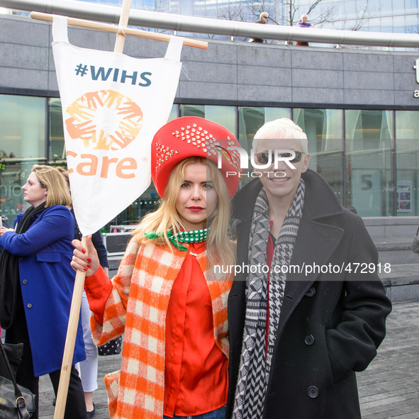 Paloma Faith and Annie Lennox supports International Womens Day on 08/03/2015 at The Scoop, London. Leading feminists join 21st century Suff...