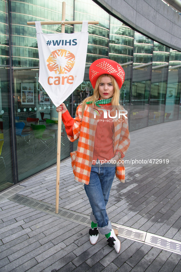 Paloma Faith supports International Womens Day on 08/03/2015 at The Scoop, London. Leading feminists join 21st century Suffragettes led by t...
