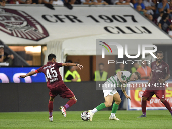 James Forrest of Celtic in action against Camora of CFR Cluj  during the UEFA Champions League 2019/2020, Third Qualifying Round between CFR... by Alex Nicodim/NurPhoto