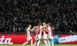 Players of AJAX celebrate their goal during the FC AJAX Amsterdam vs PAOK Salonika footbal...