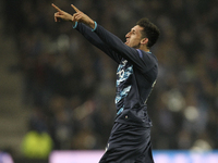Porto's Mexican midfielder Héctor Herrera celebrates after scoring a goal during the UEFA Champions League match between FC Porto and FC Bas...