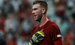 Adrian of Liverpool during the warm-up ahead of the UEFA Super Cup match between Liverpool...