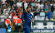 Emerson Palmieri of Chelsea gestures during the UEFA Super Cup match between Liverpool and...