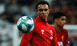 Trent Alexander-Arnold of Liverpool in action during the warm-up ahead of the UEFA Super C...