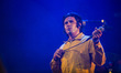 Brooks Nielsen of the american surf band The Growlers performing live at Lowlands Festival...