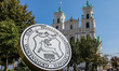 The Jesuit Cathedral of Hrodna is seen in Grodno, Belarus on 30 August 2019  