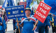 Anti-Brexit protesters march to Downing Street through central London as MPs return to the...