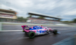 Lance Stroll of Canada and Racing Point driver goes during the practice session on Formula...
