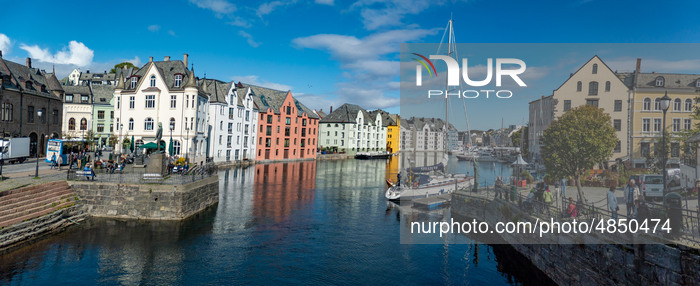 The Town Of Alesund In Norway