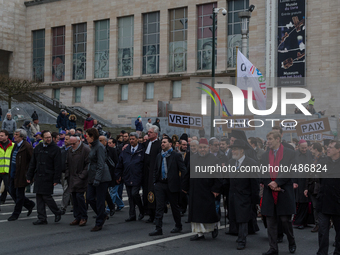 Brussels,Belgium. 15/03/2015: In response to the terror and fear of calling the representatives of the various Christian churches, Judaism,... by Jonathan Raa/NurPhoto