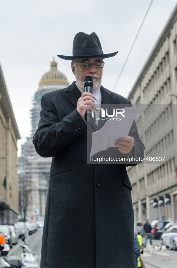 Brussels,Belgium. 15/03/2015: In response to the terror and fear of calling the representatives of the various Christian churches, Judaism,... by Jonathan Raa/NurPhoto