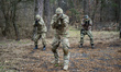 Volunteers and reserve soldiers are learning basics of military stances and moves at train...
