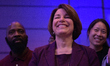 Democratic Presidential hopeful U.S. Sen Amy Klobuchar speaks at the Philadelphia Council...