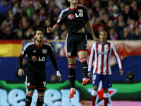 Bayer Leverkusen´s South Korean Forward dHEUNG-MIN SON during the Champions League 2014/15 match between Atletico de Madrid and Bayer Leverk...