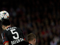 Bayer Leverkusen´s Bosnian Defender EMIR SPAHIC during the Champions League 2014/15 match between Atletico de Madrid and Bayer Leverkusen, a...