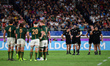 All Black player waiting the Springboks player to play their line out  during Rugby World...